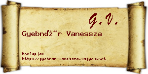 Gyebnár Vanessza névjegykártya